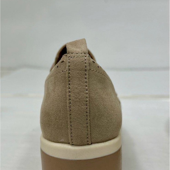 Taupe Platform Loafers with Chain Detail | Chic Comfort Slip-Ons - Picture 3 of 5